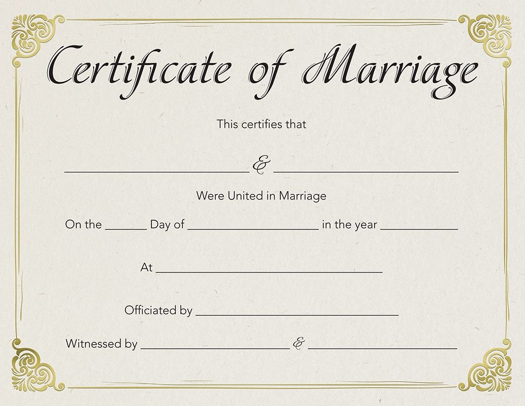 Marriage Certificate