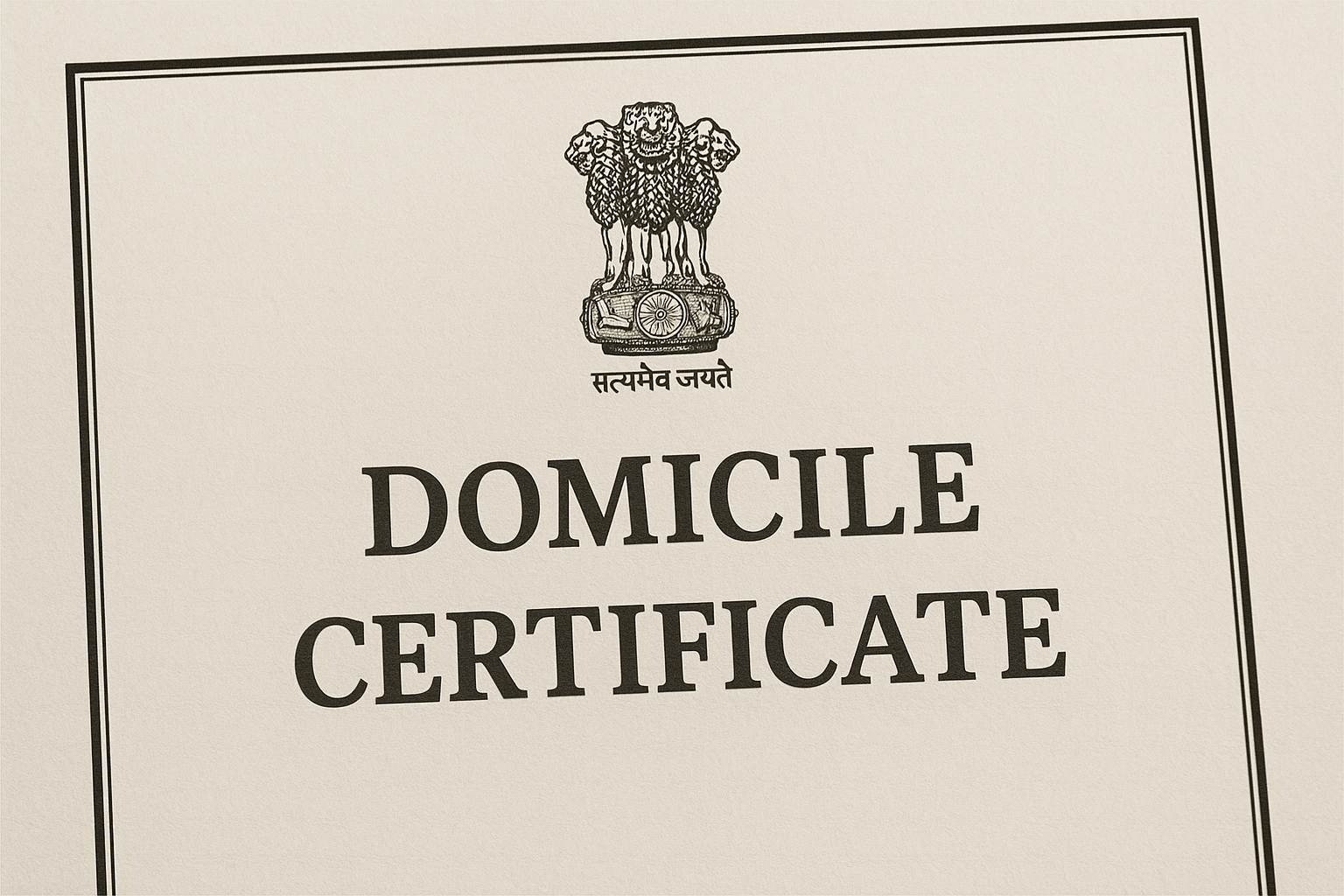 Domicile Certificate